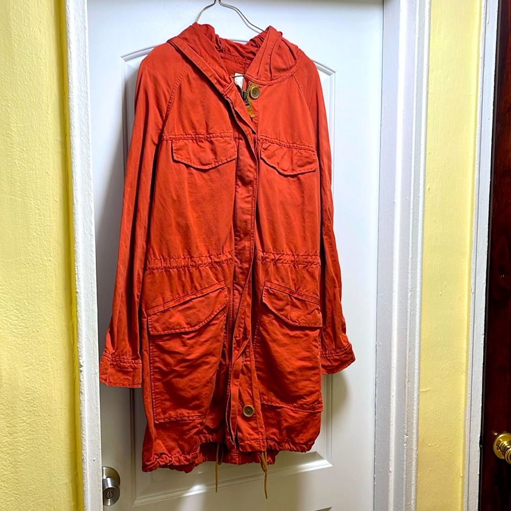 Hooded linen/ cotton casual jacket